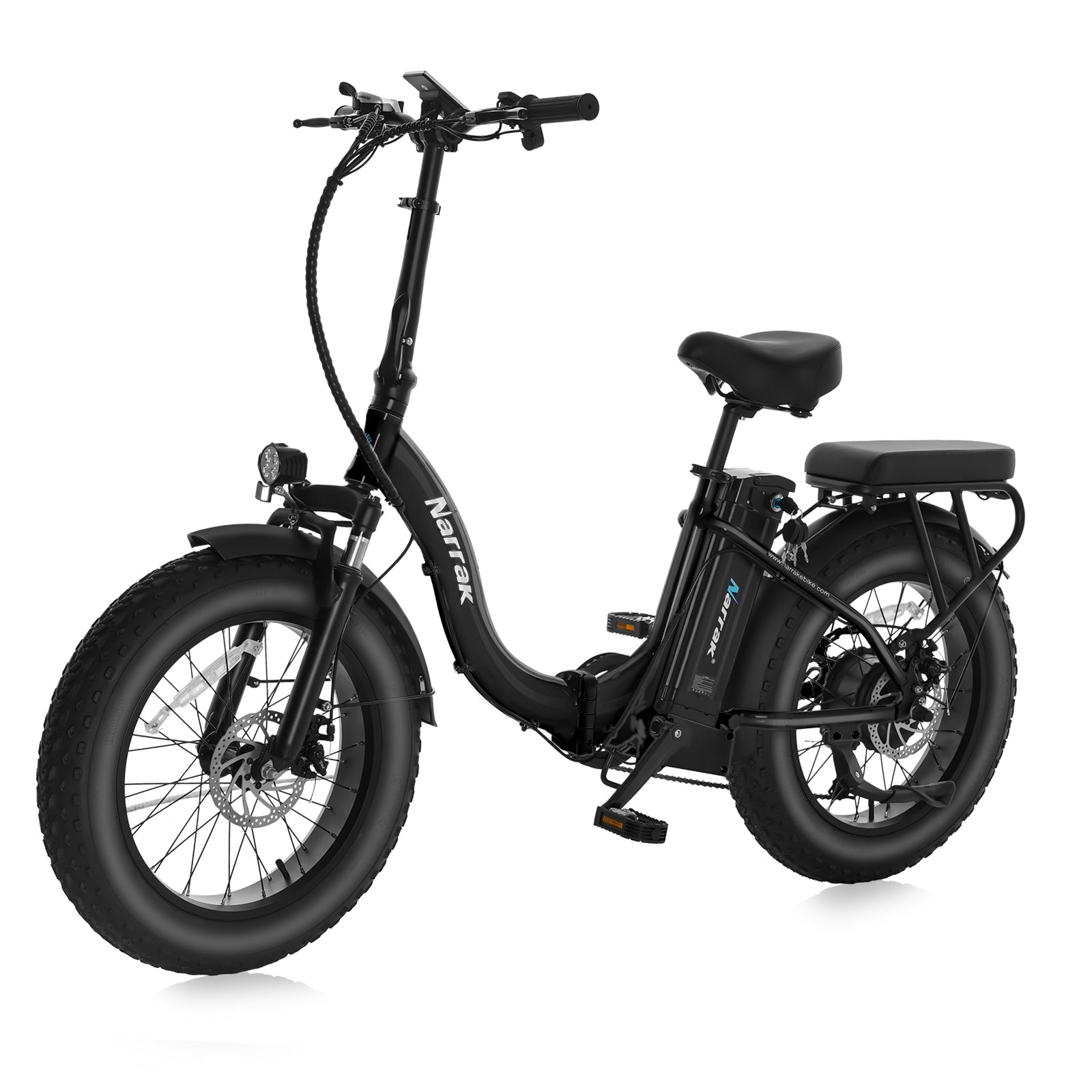 Folding Electric Bicycle with Peak 1100W Motor 48V 13AH 624WH Removable Battery Step Over / Thru E-Bike