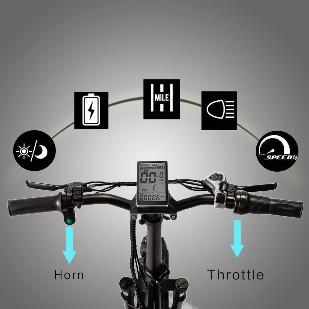 Folding Electric Bicycle with Peak 1100W Motor 48V 13AH 624WH Removable Battery Step Over / Thru E-Bike