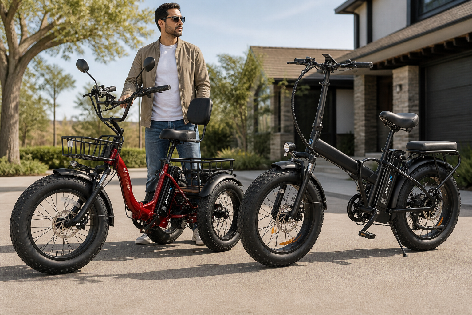 Electric trike vs electric bike — adult folding e-trike comparison