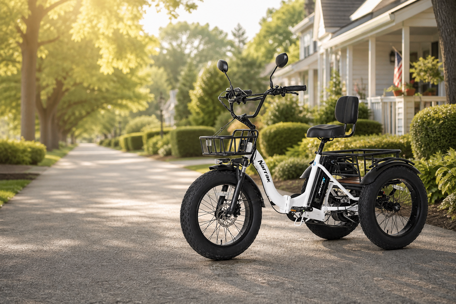 Electric trike for seniors — stable three-wheel adult e-trike