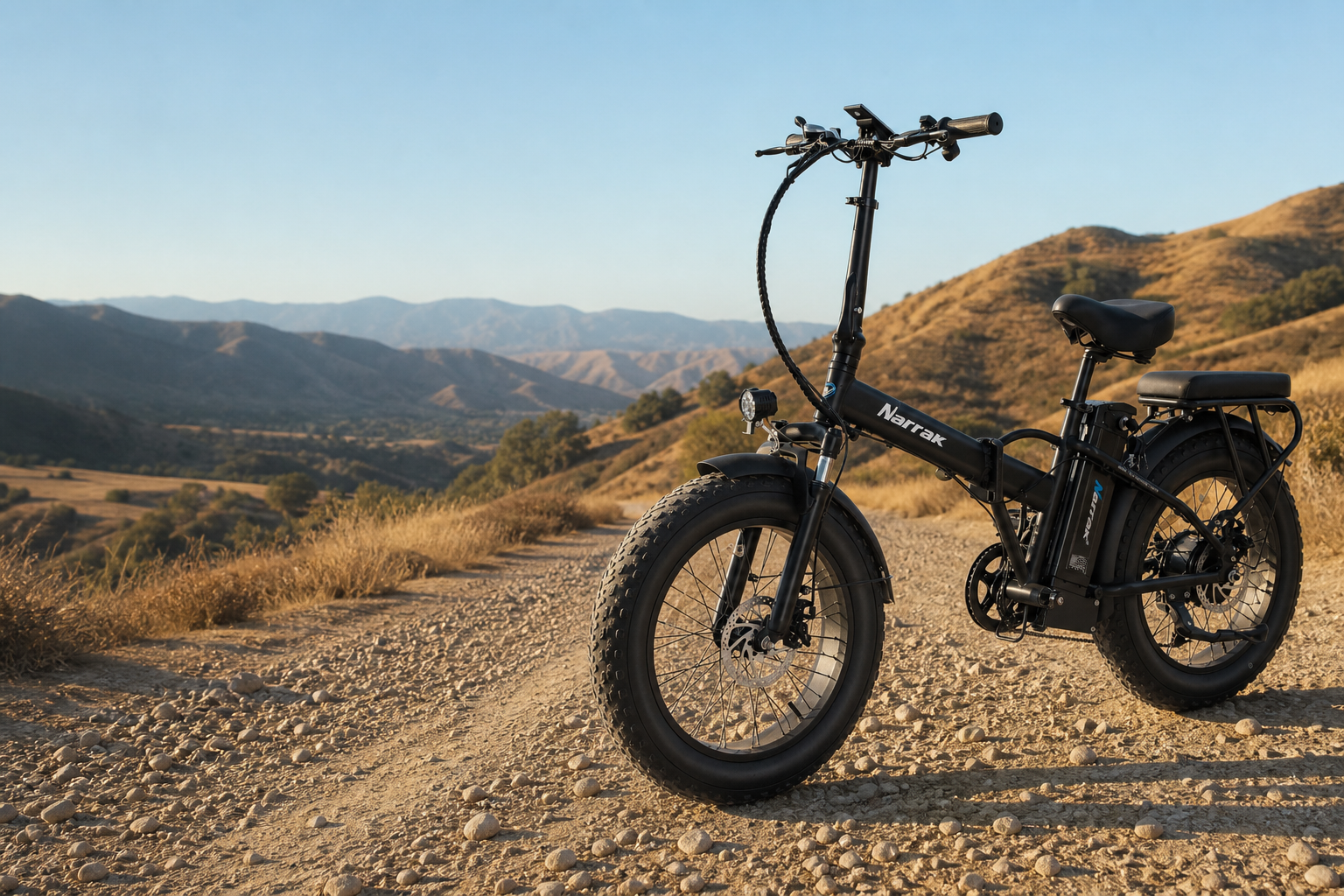Best off-road ebikes for trail riding — Narrak S127 fat tire on gravel fire road