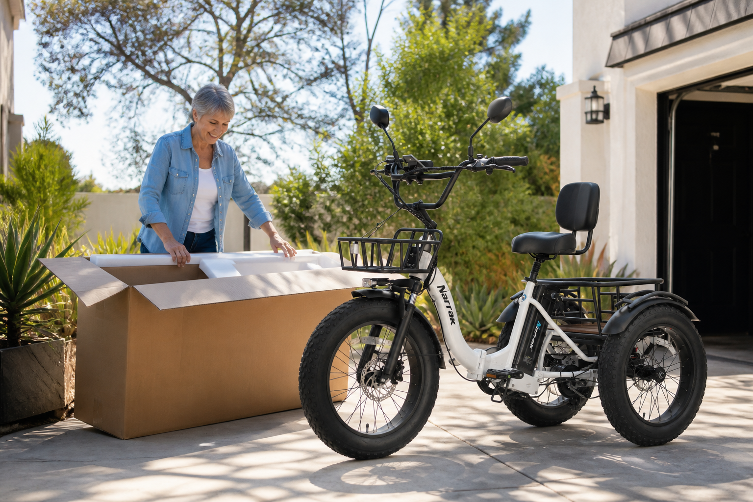 Narrak electric trike delivery unboxing — XCotton partnership protection news | Narrak