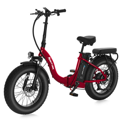 Narrak 48V 750W 13AH 20"x4.0 Fat Tire Step-Over Folding Electric Bicycle