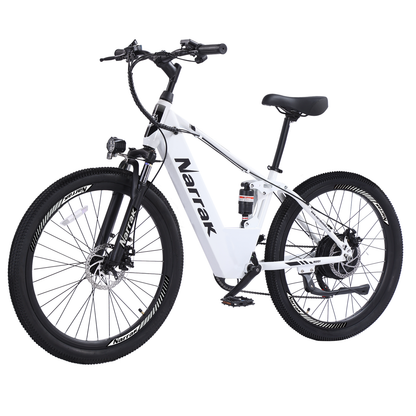 Electric Mountain Step Over E-Bike White