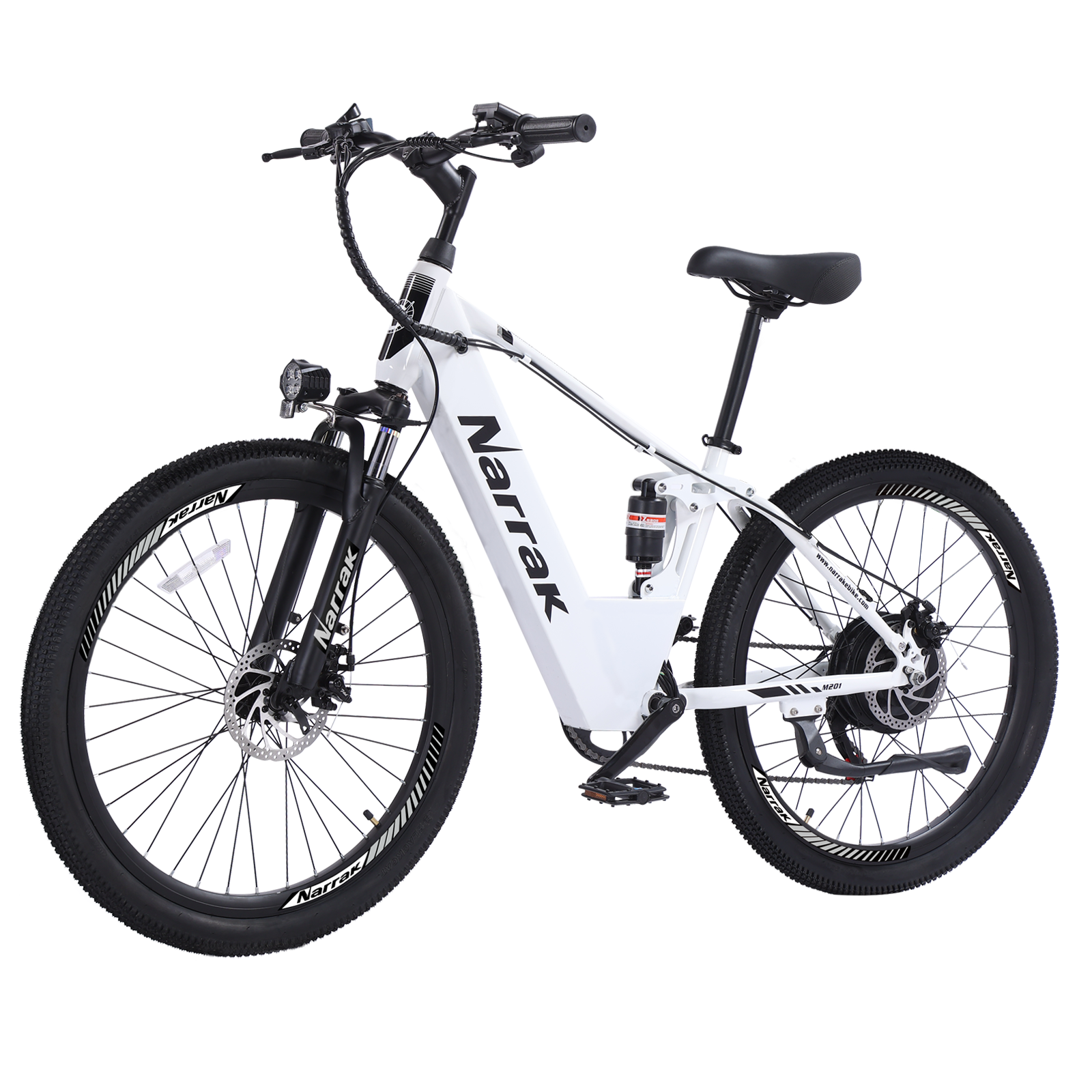 Electric Mountain Step Over E-Bike White