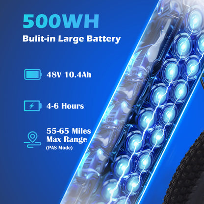 Electric Mountain Step Over E-Bike White