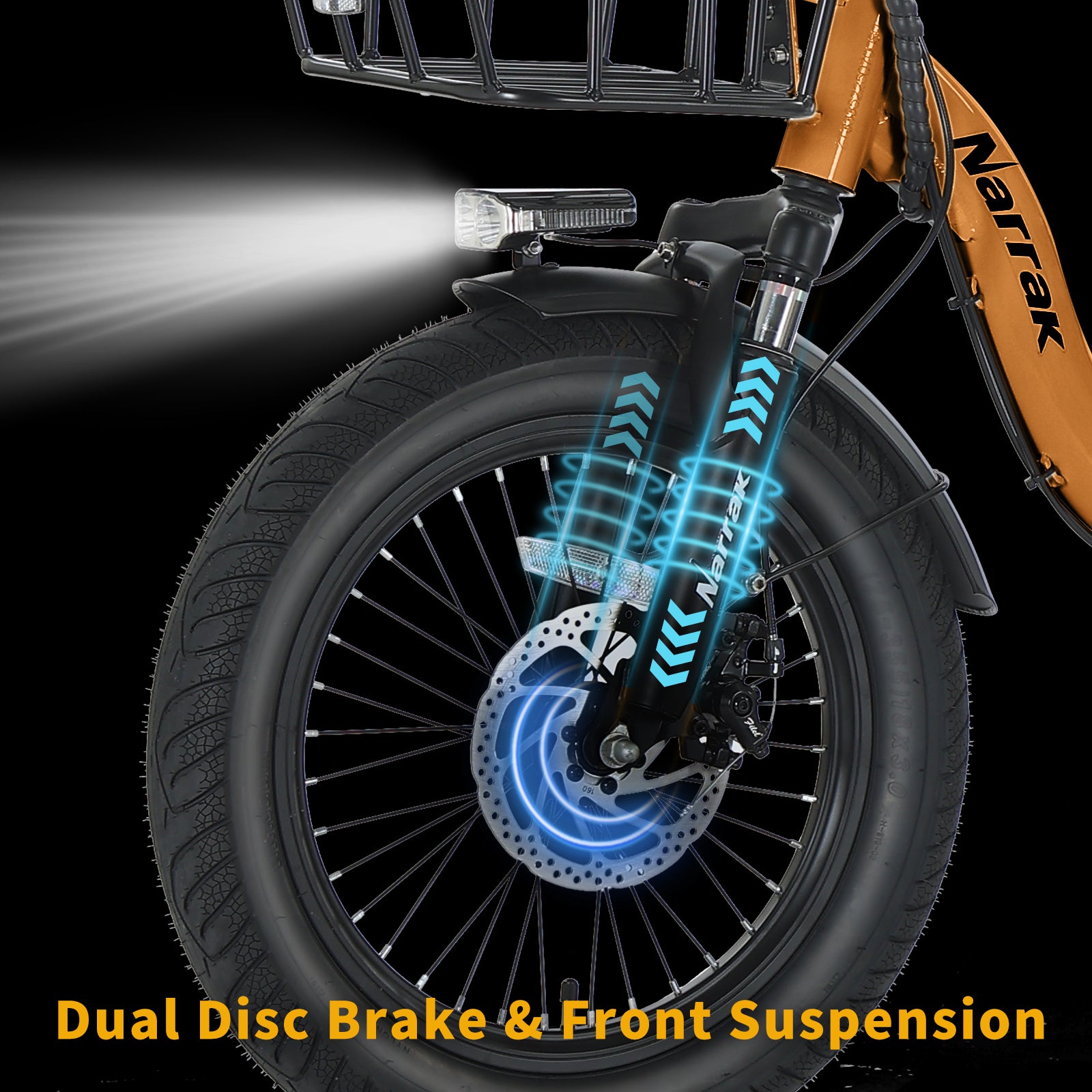 Electric Tricycle with Peak 1100W Motor, 624WH Removable Battery and Large Baskets 48V 13Ah 500W