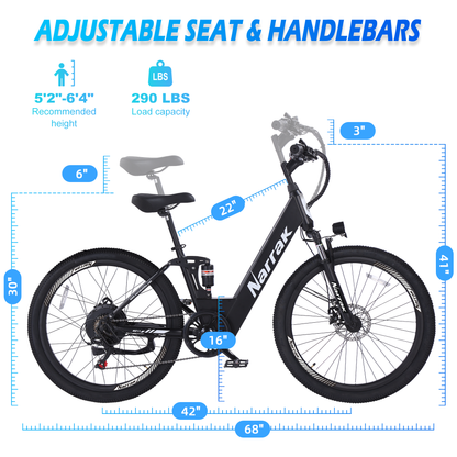 Electric Mountain Step Thru E-Bike Black