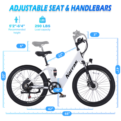 Electric Mountain Step Thru E-Bike Black
