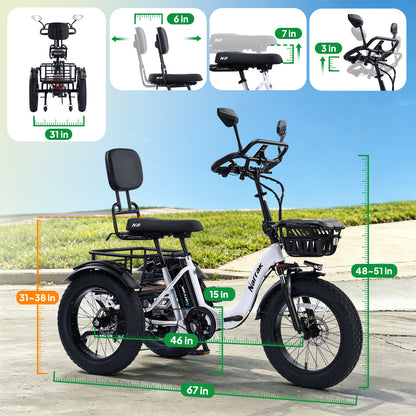 Narrak N8 semi-recumbent electric tricycle - differential system detail