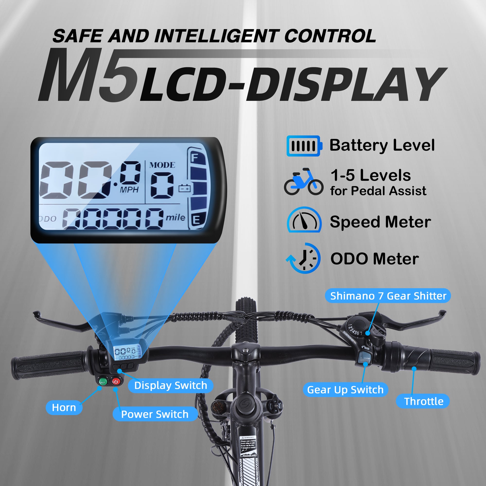 Electric Mountain Step Thru E-Bike Black