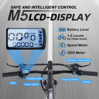 Electric Mountain Step Thru E-Bike Black