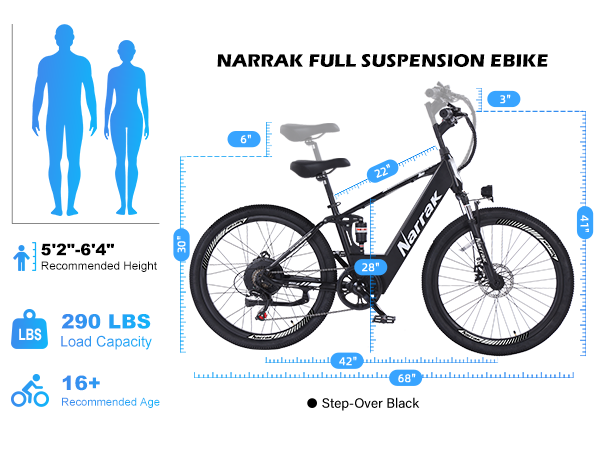 Narrak mountain e-bike - 7 M201 bk