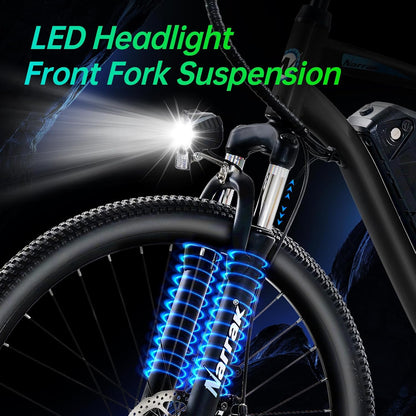 540W Peak Motor 36V 10.4AH Removable Battery Mountain Bike Black