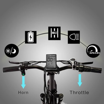 Folding Electric Bicycle with Peak 1100W Motor 48V 13AH 624WH Removable Battery Step Over / Thru E-Bike