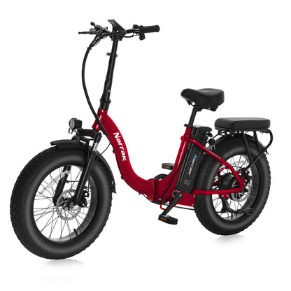 Folding Electric Bicycle with Peak 1100W Motor 48V 13AH 624WH Removable Battery Step Over / Thru E-Bike