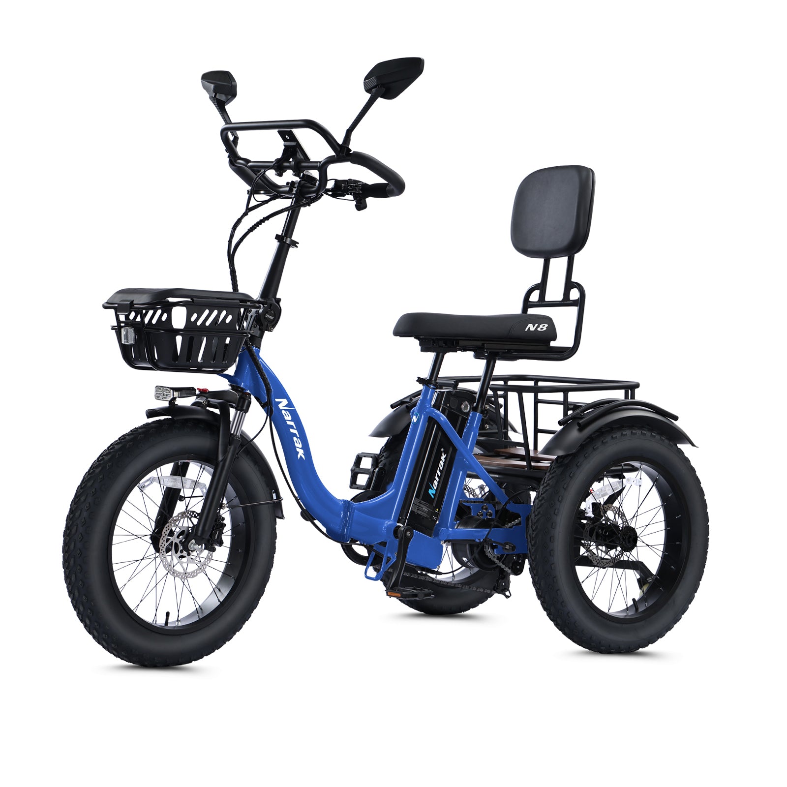 Narrak N8 semi-recumbent electric tricycle - motor and drivetrain close-up