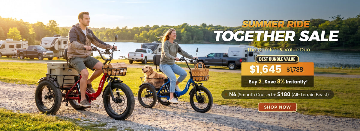 S180 Folding E-Trike: Hydraulic Diff, 50-Mi | Narrak – Narrak E-Bike