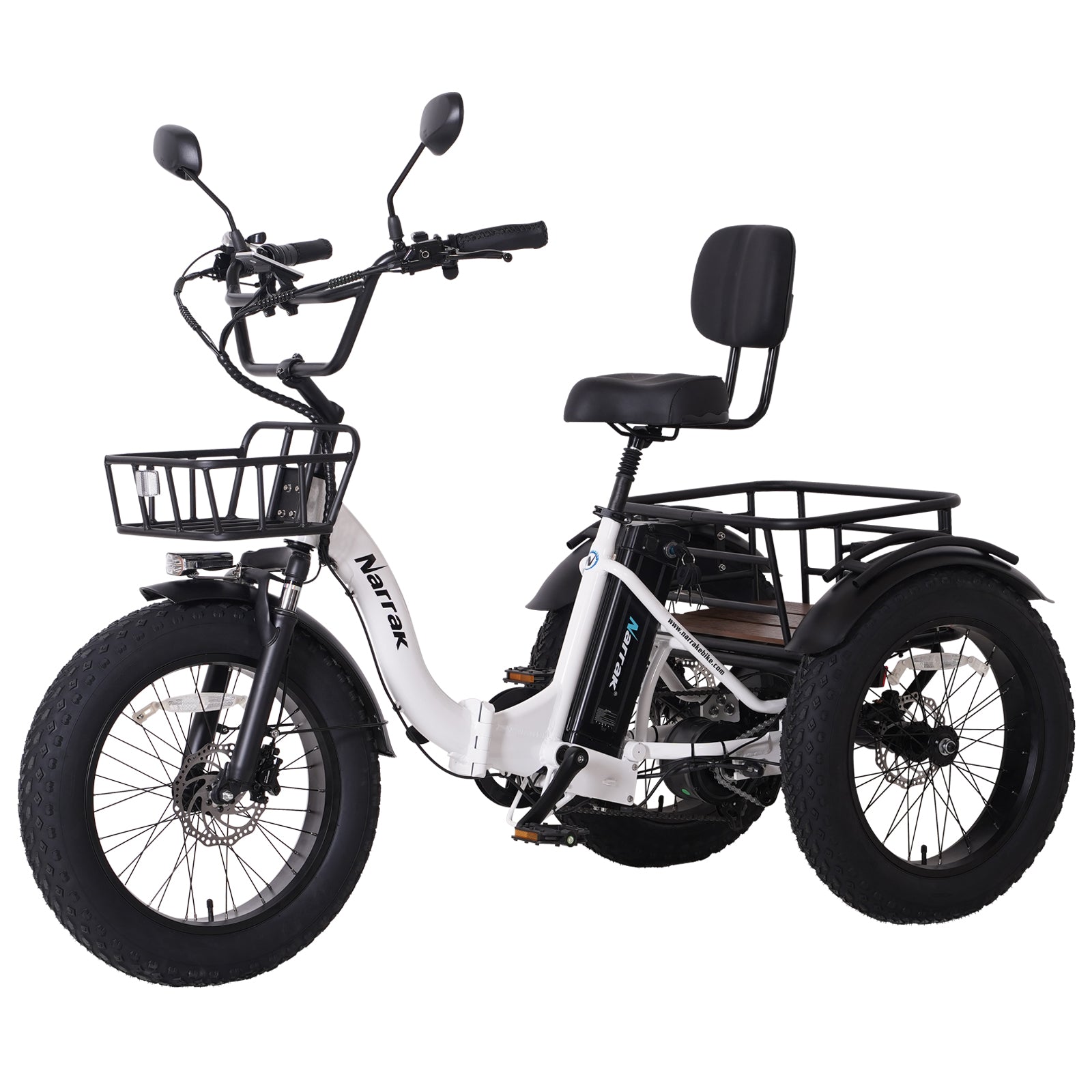 Folding Electric Tricycle S180 White