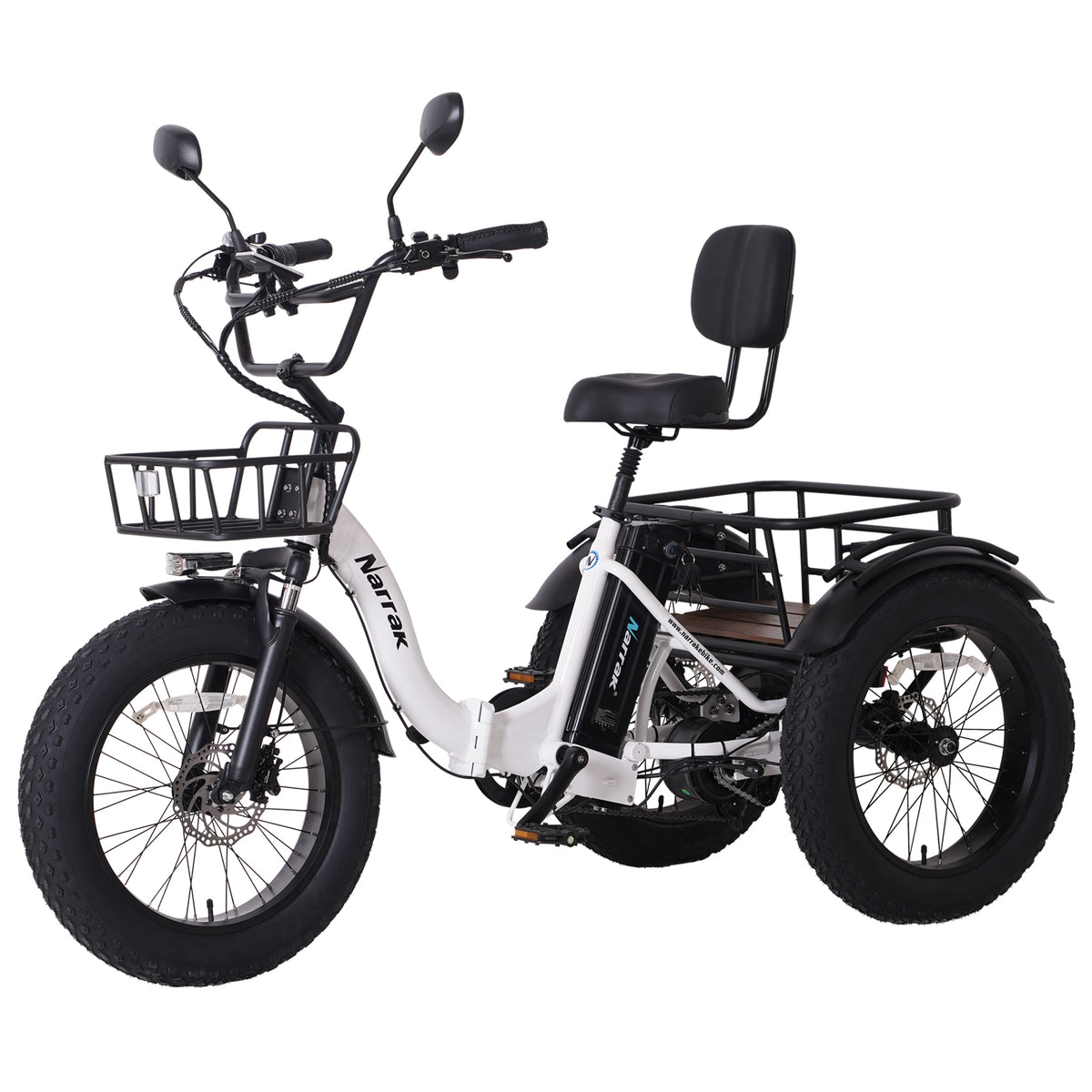 S180 Folding E-Trike: Hydraulic Diff, 50-Mi | Narrak – Narrak E-Bike